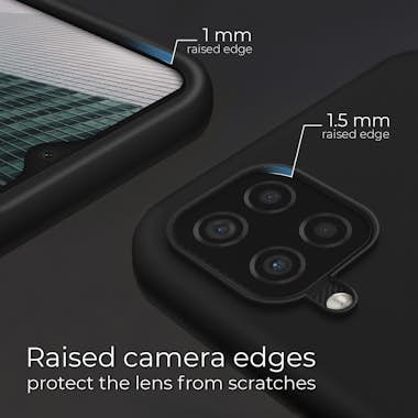 Moozy Lifestyle. Funda para Samsung A12, Negra - Carcasa Moozy Lifestyle. Funda para Samsung A12, Negra - Carcasa