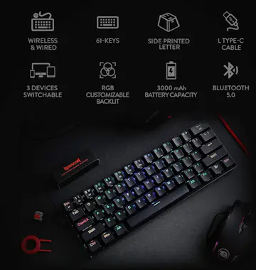 REDRAGON Redragon K530 DRACONIC RGB Teclado Mecanico Gaming REDRAGON Redragon K530 DRACONIC RGB Teclado Mecanico Gaming