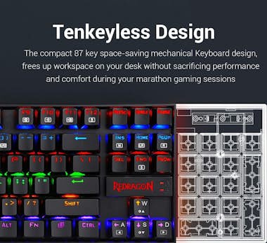 REDRAGON Redragon K552 KUMARA Teclado Mecanico Gaming TKL S REDRAGON Redragon K552 KUMARA Teclado Mecanico Gaming TKL S