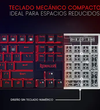 REDRAGON Redragon K552 KUMARA RGB Teclado Mecanico Gaming T REDRAGON Redragon K552 KUMARA RGB Teclado Mecanico Gaming T