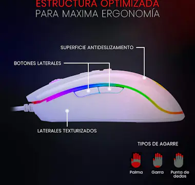 REDRAGON Redragon M711 COBRA WHITE RGB Raton Gaming 100-100 REDRAGON Redragon M711 COBRA WHITE RGB Raton Gaming 100-100