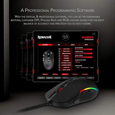 REDRAGON Redragon M719 INVADER RGB Raton Gaming 100-10000 D REDRAGON Redragon M719 INVADER RGB Raton Gaming 100-10000 D