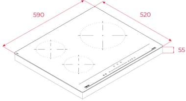 Teka Teka IBC 63 BF100 Negro Integrado 59 cm 3 zona(s)