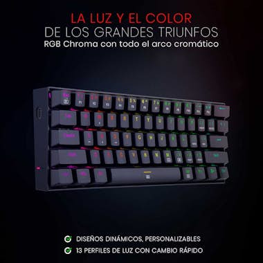 REDRAGON Redragon DRAGONBORN K630RGB Teclado 60% Mecánico S REDRAGON Redragon DRAGONBORN K630RGB Teclado 60% Mecánico S