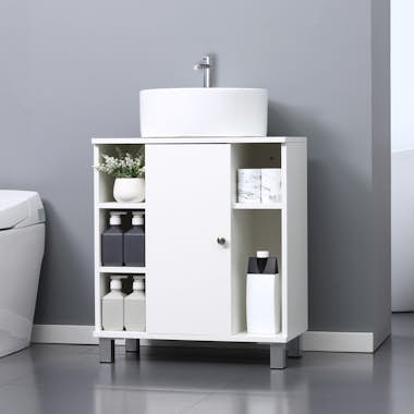 kleankin Mueble para Debajo del Lavabo Armario Baño de Suel kleankin Mueble para Debajo del Lavabo Armario Baño de Suel