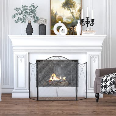 HOMCOM Salvachispas Plegable Pantalla Protectora de Chime HOMCOM Salvachispas Plegable Pantalla Protectora de Chime