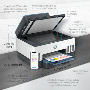 HP HP Smart Tank 7306 Inyección de tinta térmica A4 4 HP HP Smart Tank 7306 Inyección de tinta térmica A4 4