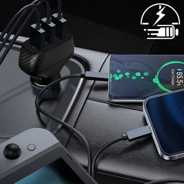 Avizar Cargador Coche 3x Puertos USB Intensidad 7,2A Quic Avizar Cargador Coche 3x Puertos USB Intensidad 7,2A Quic