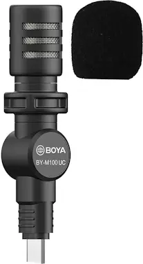 Boya Micrófono USB-C Grabación Audio Plug Play Negro Boya Micrófono USB-C Grabación Audio Plug Play Negro