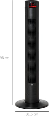 HOMCOM Ventilador de Torre 96 cm 45W con Mando a Distanci HOMCOM Ventilador de Torre 96 cm 45W con Mando a Distanci