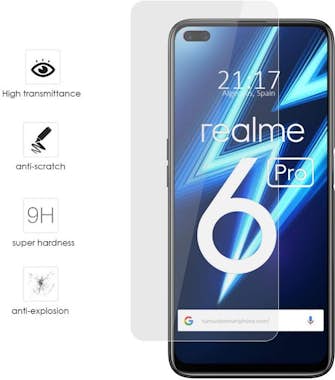 Tumundosmartphone Protector Cristal Templado para Realme 6 Pro Vidri Tumundosmartphone Protector Cristal Templado para Realme 6 Pro Vidri