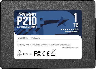 Patriot Memory P210 Disco Duro Interno SSD 1 TB 2.5 Pulgadas SATA Patriot Memory P210 Disco Duro Interno SSD 1 TB 2.5 Pulgadas SATA