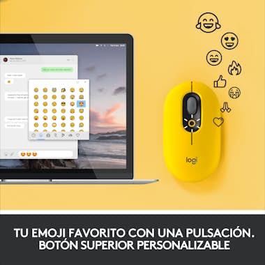 Logitech Logitech POP Mouse with emoji ratón Ambidextro RF Logitech Logitech POP Mouse with emoji ratón Ambidextro RF