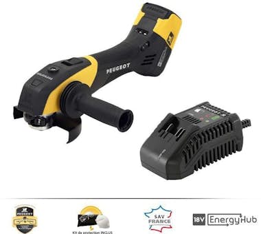 Peugeot TOOLS Amoladora angular Energygrind-18VBL Peugeot TOOLS Amoladora angular Energygrind-18VBL