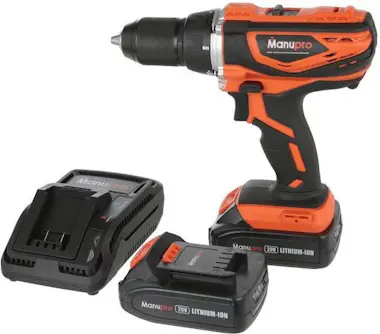Manupro Taladro atornillador a batería Box 20 V - 2 baterí Manupro Taladro atornillador a batería Box 20 V - 2 baterí