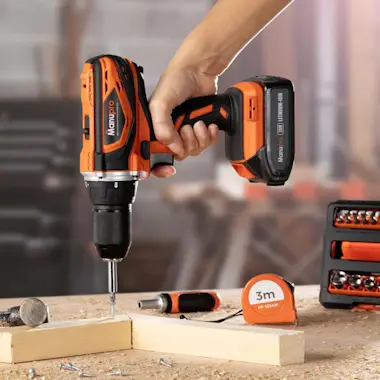 Manupro Taladro atornillador a batería Box 20 V - 2 baterí Manupro Taladro atornillador a batería Box 20 V - 2 baterí