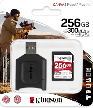 Kingston Kingston Technology Canvas React Plus 256 GB SD UH Kingston Kingston Technology Canvas React Plus 256 GB SD UH