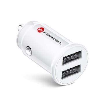 ACTECOM Forcell Cargador mechero Mini Blanco Doble USB 3.1 ACTECOM Forcell Cargador mechero Mini Blanco Doble USB 3.1