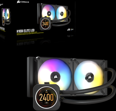 Corsair iCUE H100i ELITE Refrigeración Líquida LCD Negro Corsair iCUE H100i ELITE Refrigeración Líquida LCD Negro