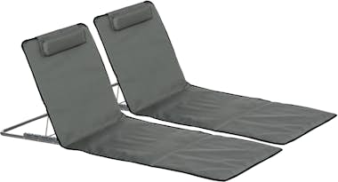Outsunny Set de 2 Esteras de Playa Plegables 124x53x50 cm c Outsunny Set de 2 Esteras de Playa Plegables 124x53x50 cm c
