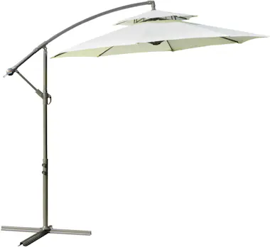 Outsunny Sombrilla de Jardín Ø267 cm Parasol Inclinable con Outsunny Sombrilla de Jardín Ø267 cm Parasol Inclinable con