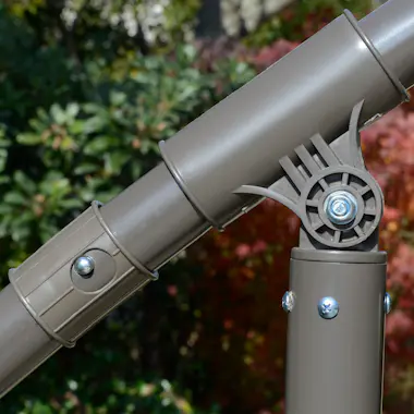 Outsunny Sombrilla de Jardín Ø267 cm Parasol Inclinable con Outsunny Sombrilla de Jardín Ø267 cm Parasol Inclinable con