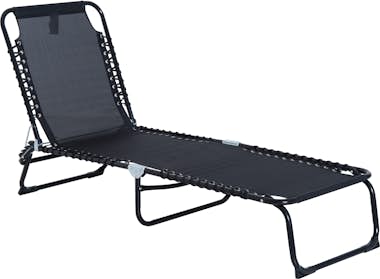 Outsunny Tumbona Plegable y Ajustable de 4 Posiciones Silla Outsunny Tumbona Plegable y Ajustable de 4 Posiciones Silla