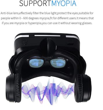 NK Gafas VR con Auriculares - Smartphone 4.7""-6.53""