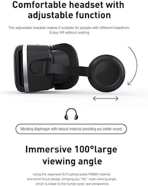 NK Gafas VR con Auriculares - Smartphone 4.7""-6.53""