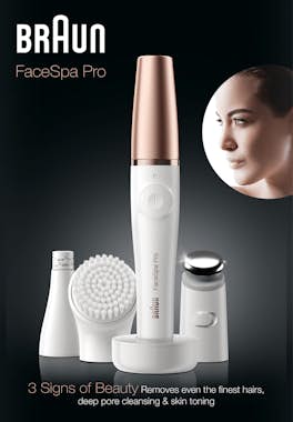 Braun Braun FaceSpa Pro 911 10 pinzas Blanco, Bronce Braun Braun FaceSpa Pro 911 10 pinzas Blanco, Bronce