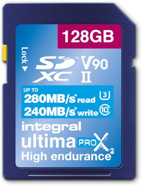 Integral Integral 128GB SDHC/XC 280-240MB/s UHS-II V90 SD Integral Integral 128GB SDHC/XC 280-240MB/s UHS-II V90 SD