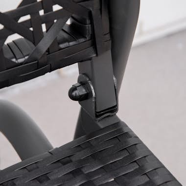 Outsunny Banco Balancín de Ratán de 2 Plazas Mecedora de Ja Outsunny Banco Balancín de Ratán de 2 Plazas Mecedora de Ja