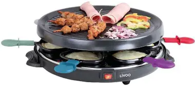 Livoo Parrilla raclette negra para 6 personas Livoo Parrilla raclette negra para 6 personas