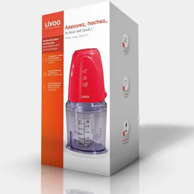 Livoo LIVOO - Picadora eléctrica multifunción - DOP207R Livoo LIVOO - Picadora eléctrica multifunción - DOP207R