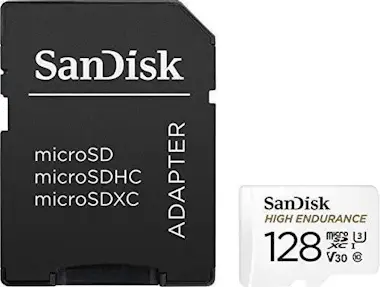 SanDisk Tarjeta microSDHC HIGH ENDURANCE de 128 GB + adapt SanDisk Tarjeta microSDHC HIGH ENDURANCE de 128 GB + adapt