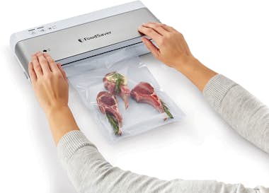 Foodsaver FoodSaver VS0100X sellador al vacío Plata, Blanco Foodsaver FoodSaver VS0100X sellador al vacío Plata, Blanco