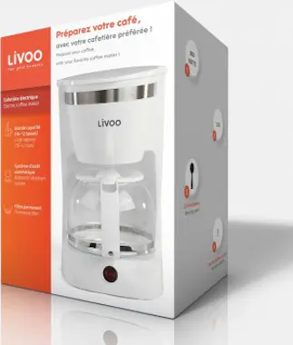 Livoo Livoo DOD163W cafetera eléctrica Semi-automática C Livoo Livoo DOD163W cafetera eléctrica Semi-automática C
