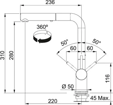 Franke Franke Active Plus Pull-out Spray Cromo Franke Franke Active Plus Pull-out Spray Cromo