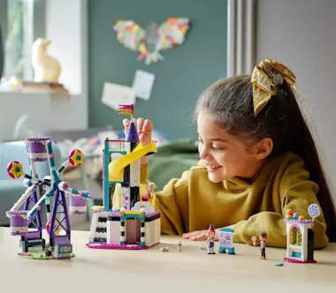 Lego 41689 Friends noria mágica y tobogán, parque de at Lego 41689 Friends noria mágica y tobogán, parque de at