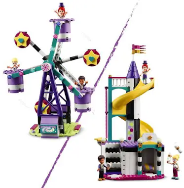 Lego 41689 Friends noria mágica y tobogán, parque de at Lego 41689 Friends noria mágica y tobogán, parque de at