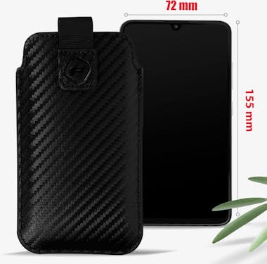 Forcell Funda Cinturón Smartphone Efecto Carbono Lengüeta Forcell Funda Cinturón Smartphone Efecto Carbono Lengüeta