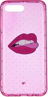 La Casa de las Carcasas Funda rosa neón transparente Me bajo de la Vida pa La Casa de las Carcasas Funda rosa neón transparente Me bajo de la Vida pa