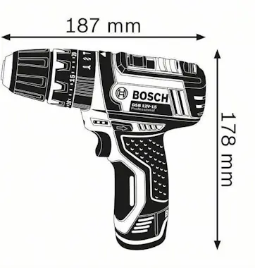 Bosch Taladro percutor a batería Professional GSB 12V - Bosch Taladro percutor a batería Professional GSB 12V -