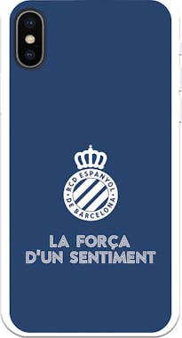 La Casa de las Carcasas Funda para iPhone X del RCD Espanyol Escudo Fondo La Casa de las Carcasas Funda para iPhone X del RCD Espanyol Escudo Fondo