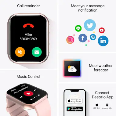 deeprio Reloj Smartwatch Deeprio Vidaa Max (Rosa) deeprio Reloj Smartwatch Deeprio Vidaa Max (Rosa)
