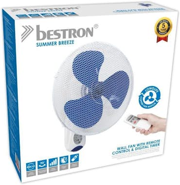 Bestron Ventilador de pared con mando a distancia 40 cm 45 Bestron Ventilador de pared con mando a distancia 40 cm 45