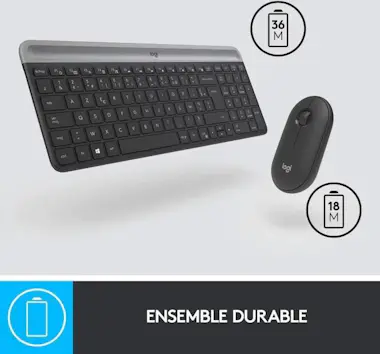 Logitech - MK470 Ultra-Slim Wireless Keyboard + Mouse y Sil Logitech - MK470 Ultra-Slim Wireless Keyboard + Mouse y Sil