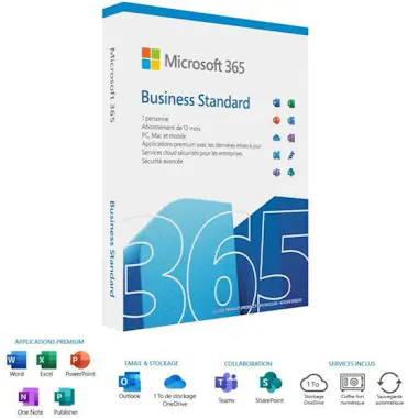 Microsoft MICROSOFT 365 Business Standard - 1 usuario - PC o Microsoft MICROSOFT 365 Business Standard - 1 usuario - PC o
