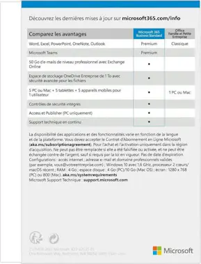 Microsoft MICROSOFT 365 Business Standard - 1 usuario - PC o Microsoft MICROSOFT 365 Business Standard - 1 usuario - PC o