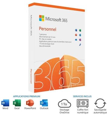 Microsoft MICROSOFT 365 Personal - 1 usuario - PC o Mac - 1 Microsoft MICROSOFT 365 Personal - 1 usuario - PC o Mac - 1